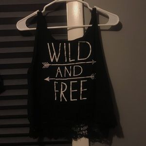 Black crop top